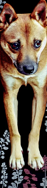 Free dog bookmark featuring a shiba dog illustration